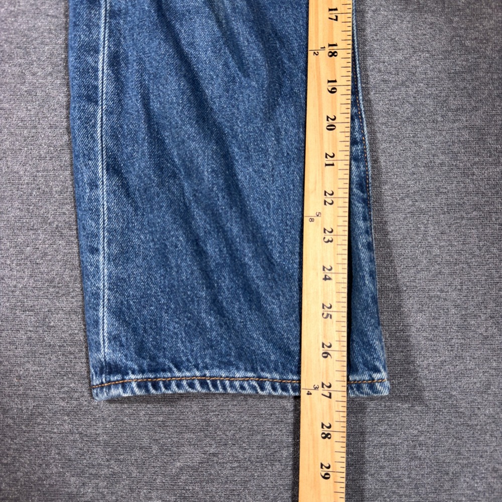 Levi's Ribcage Straight Jeans Women 26 Blue High Rise Button Fly Denim Pants - Picture 8 of 10